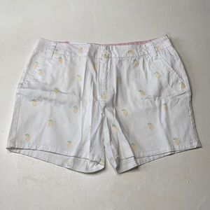 MARC NEW YORK White Lemon Print Shorts